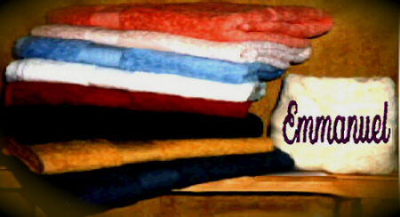 nom brode sur serviettes;embroidery letters on towels