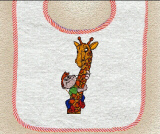 broderie sur bavette;embroidery on bib