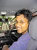 Anand driving back home