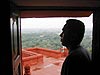 Devinder looking out of room 301