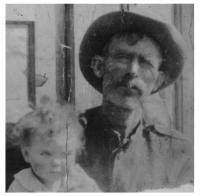 Henry Levi Holden with daughter Birdie Irene.&nbsp; Photo taken circa 1925.