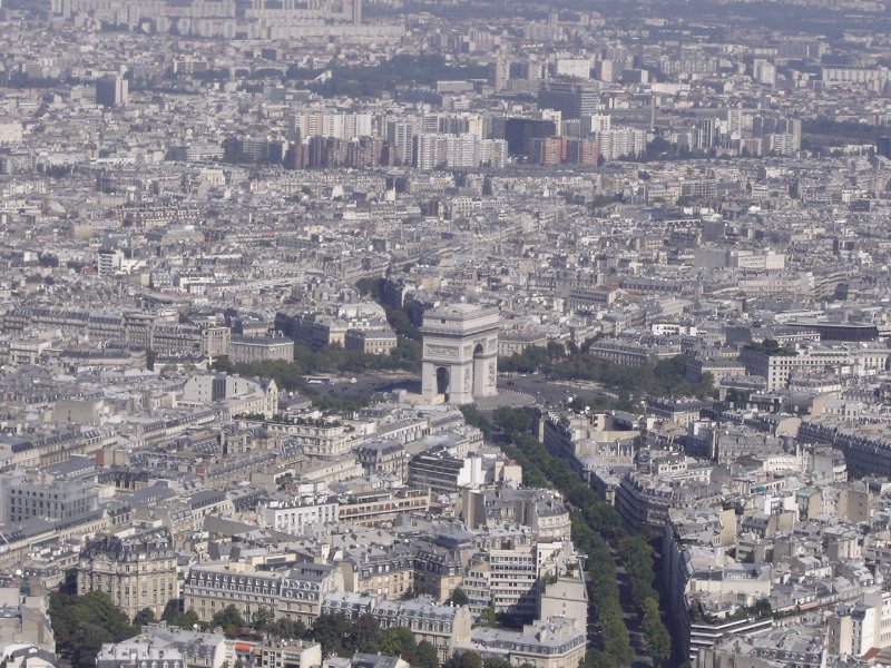 Arco del Triunfo desde la Torre Eiffel