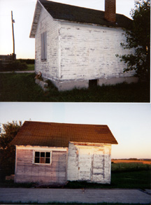 The exterior of the former NKP Raber, IN, depot as seen today.