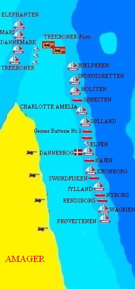 Die d&auml;nischen Verteidigungslinien