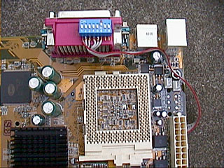 Socket area from the top