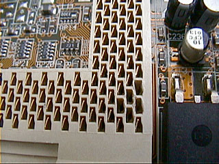 Close up of missing pins