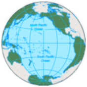 Amplie o mapa da Oceania