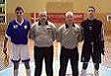 Els capitans amb els �rbitres del partit