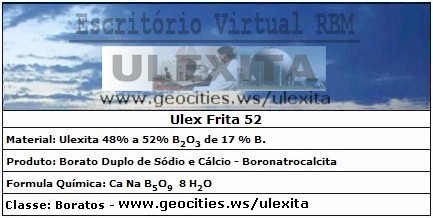 ::..  Ulexita Frita de 52% B2O3  ..::