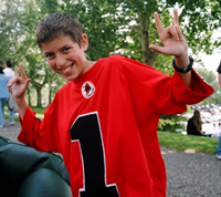The littlest Stamps fan on the tailgate roster