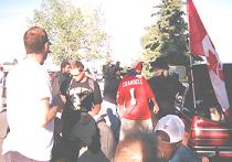 Look how excited everyone is about the presence of the CBC cameras... right