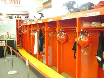 A peek at the Stamps dressing room
