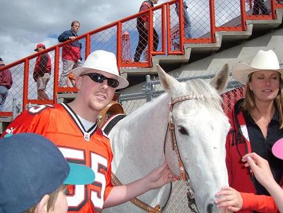 Me and Quick Six, the touchdown horse