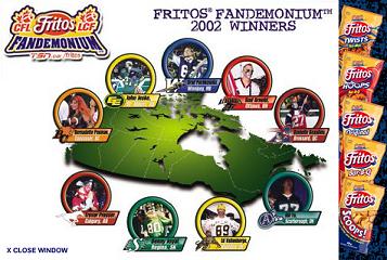 From the TSN/Fritos web site, first year