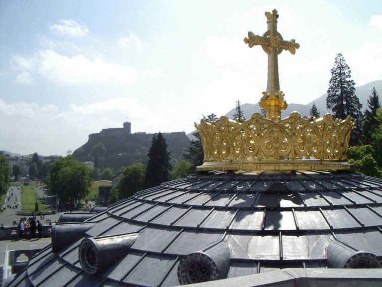 Le Ch�teau de Lourdes vu du haut de la cath�drale