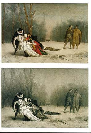Duel lithograph