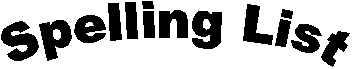 Spelling List