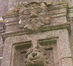 Un detalle da fachada do Pazo de Ximonde, Vedra. (c) D. Janeiro 1999