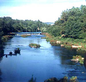 O r&iacute;o Ulla &oacute; seu paso por Ximonde. (c) H. Neira 1997