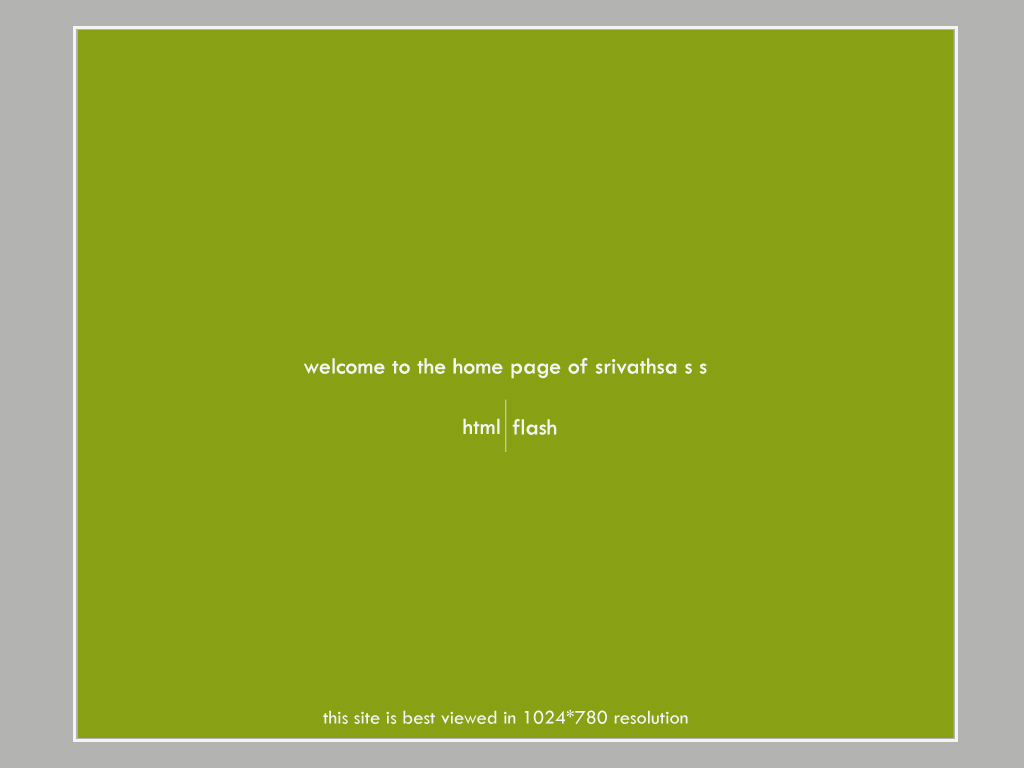 welcome to the home page of srivathsa s s