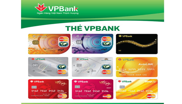 Các loại thẻ tín dụng ngân hàng VPBank