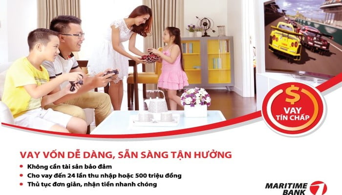 Vay tín chấp dễ dàng tại Maritime Bank