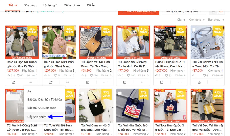 bán hàng trên shopee