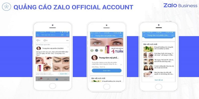hình thức chạy quảng cáo zalo