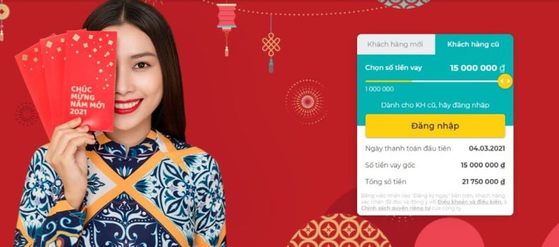 thủ tục vay tiền Tamo