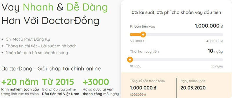 vay tiền doctor đồng