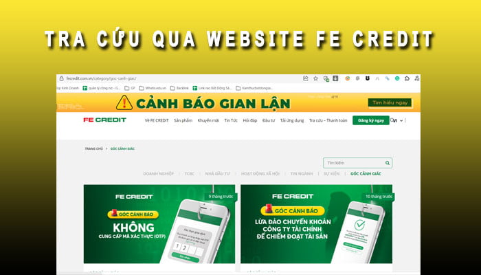 tra cứu vay trả góp fe