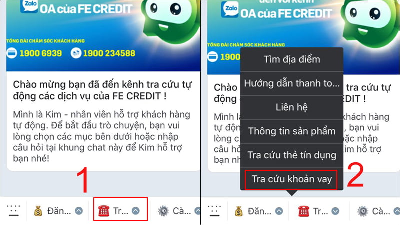 tra cứu vay trả góp fe