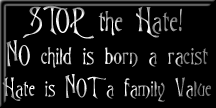 stop the hate graphic and site link