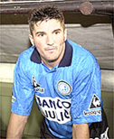 El Luifa Artime, jugador e hincha de Belgrano. Un se&ntilde;or dentro y fuera de la cancha. La hinchada te lo agradece.