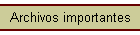 Archivos importantes