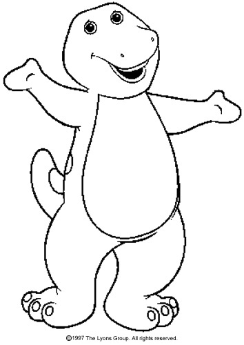 Barney Coloring Page