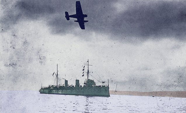 Avi�n C.A.P. y Crucero Explorador de la M.G.P. en las acciones b�licas de 1941