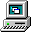Computer facing left.