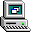 Computer facing right.