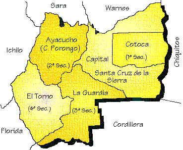 Mapa de la provincia Andr�s Iba�ez