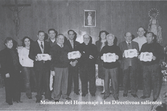 Momentos del Homenaje a los Directivos salientes.