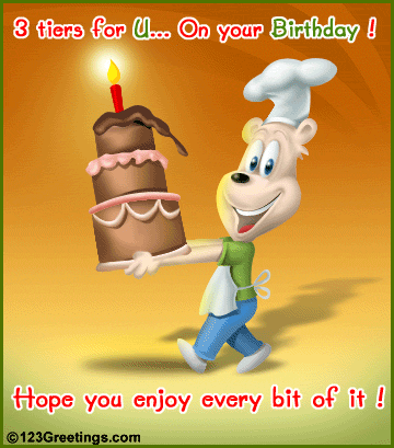 Three Tiers For U !, Birthday Cards For Someone Special