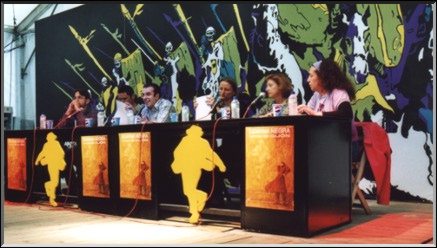 PRESENTACIÓN DEL CONCURSO de NARRATIVA Y POESÍA VOCES DEL CHAMAMÉ EN LA SEMANA NEGRA DE GIJÓN (Asturias-Julio 2002)