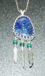 Azurite pendant
