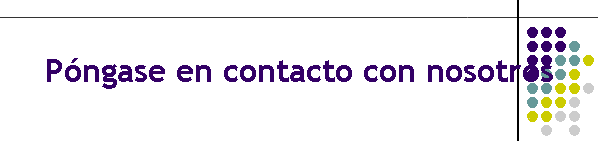 P�ngase en contacto con nosotros