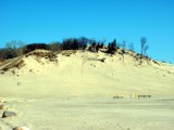 Dunes de sable au lac Michigan