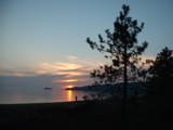Coucher de soleil sur le lac Sup�rieur en Ontario