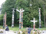 Les c�l�bres totems du parc Stanley au nord de Vancouver