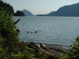 Vue du camping au parc provincial Porteau Cove, pr�s de Squamish en Colombie-Britannique