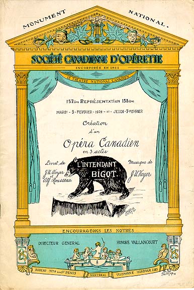 Programme, Montreal, 1929